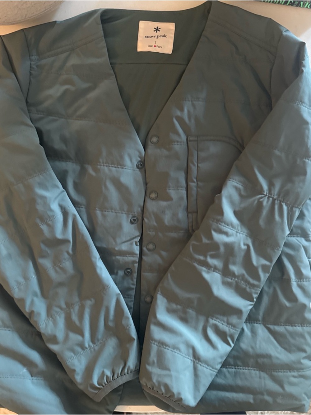 Snow Peak Quilted Snap-Front Jacket — forest Green color